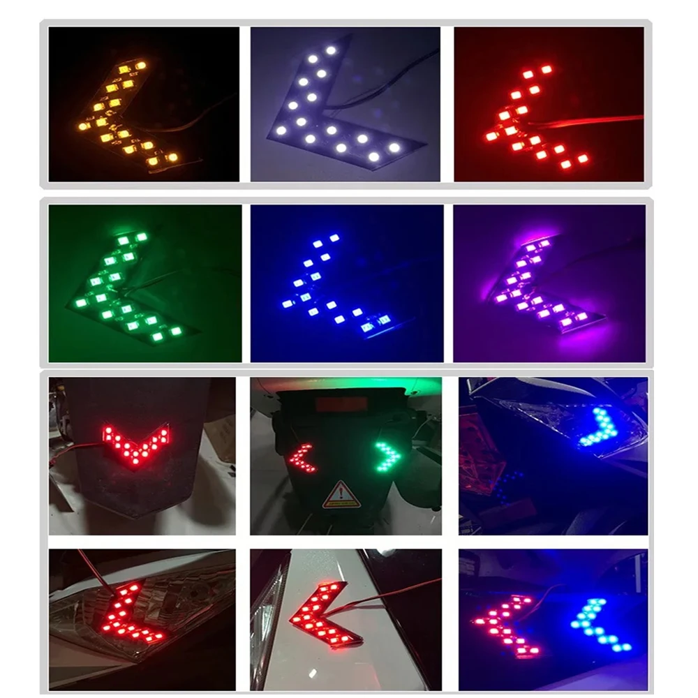 

2 Pcs/lot 14 SMD LED Arrow Panel For Car Rear View Mirror Indicator Turn Signal Light Car LED Rearview Mirror Light