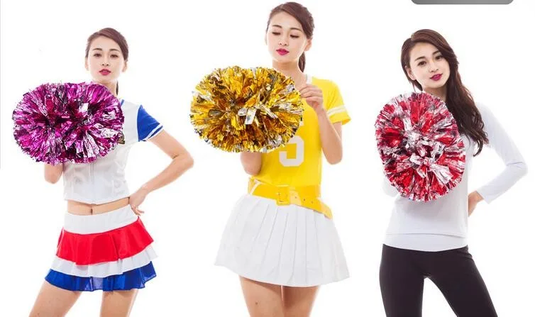 Розовый микс золото Все звезды первый абзац Черлидинг pom pon Черлидинг cheer поставки#1838