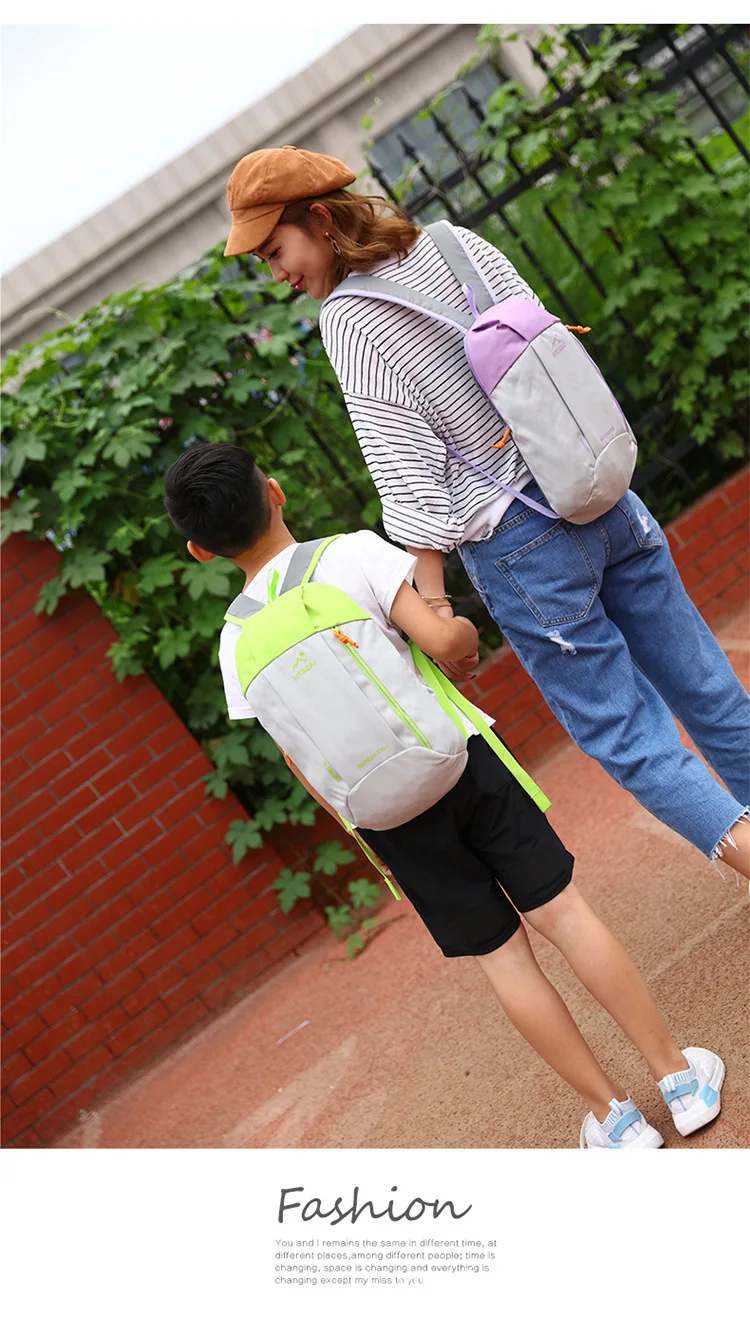 10L Outdoor Sports Light Weight Waterproof Backpack Travel Hiking Bag Zipper Adjustable Belt Camping Knapsack Men Women Child