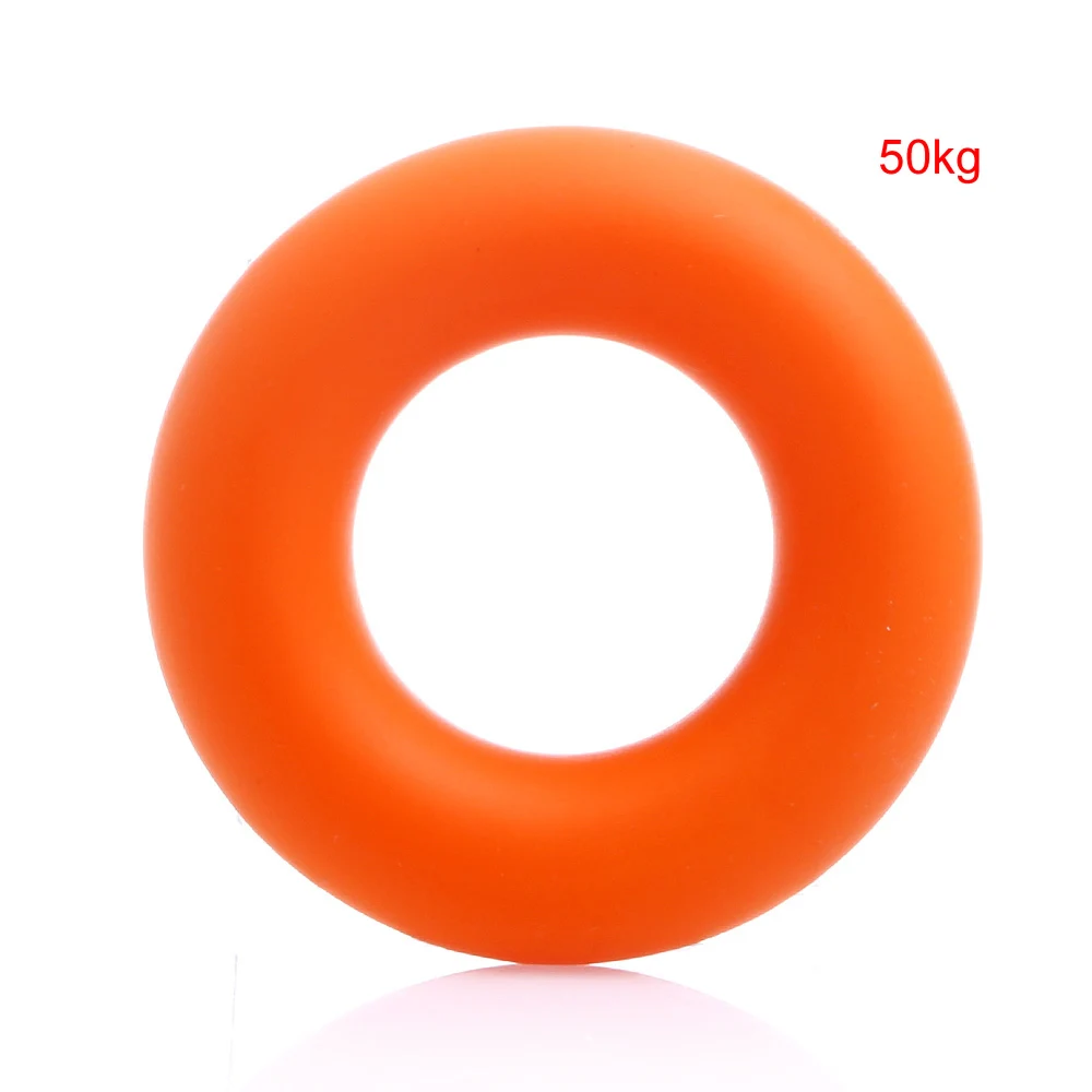 7 см силовой тренажер для пальцев руки для тренировки мышц резиновое кольцо тренажер для мышц - Цвет: Оранжевый