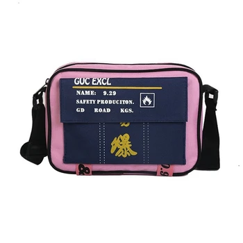 

Harajuku Bags For Women 2019 Fashion Street Style Patchwork Crossbody Bag Personality Letter Mezzanine Zipper Shoulder
