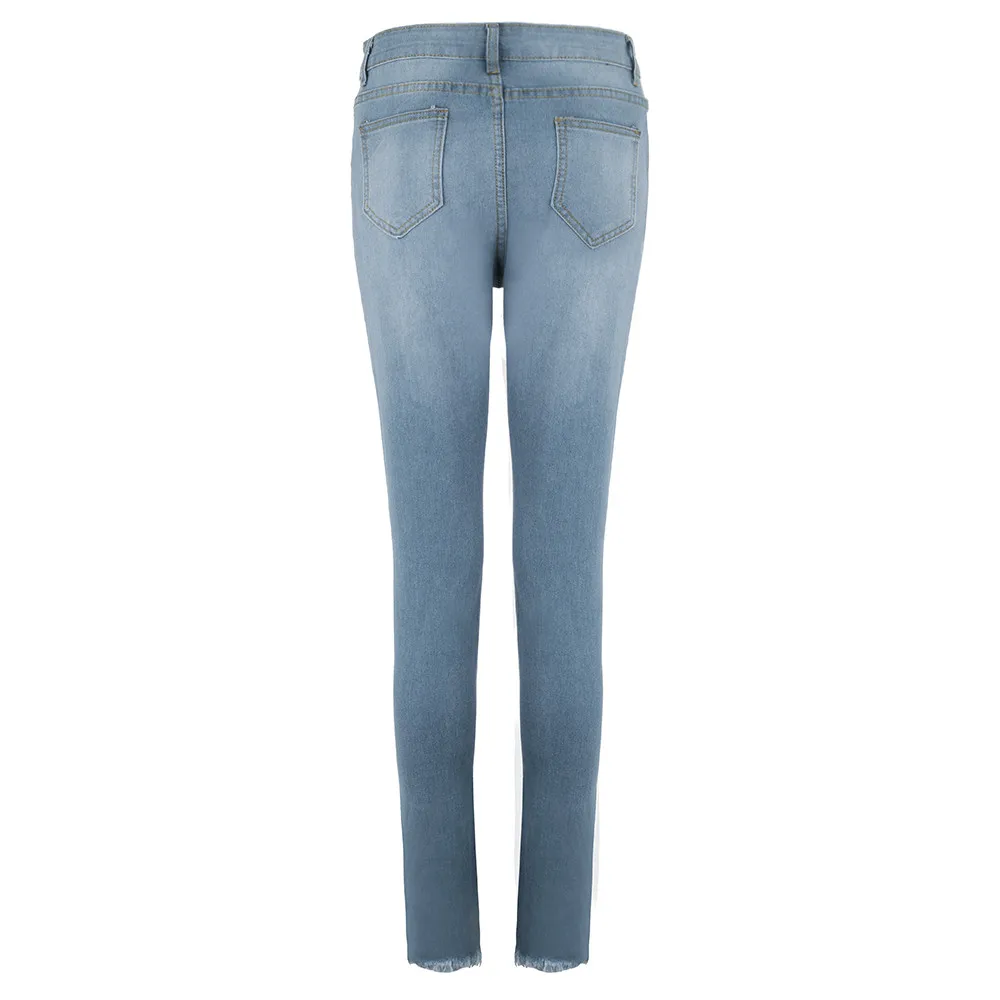 CHAMSGEND Casual Long Jeans Women High Waist Skinny Pencil Blue Denim Pants Ripped Hole Cropped Slim Fit Skinny Jeans Women Oc15 CHAMSGEND Casual Long Jeans Women High Waist Skinny Pencil Blue Denim Pants Ripped Hole Cropped Slim Fit Skinny Jeans Women Oc15