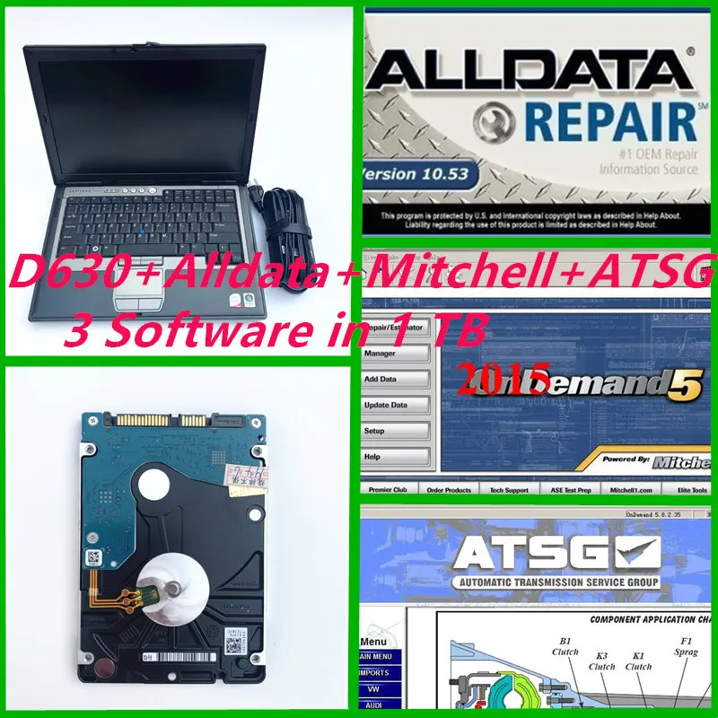 

Alldata and mitchell software alldata 10.53 Mitchell on demend 2015 ATSG 2017 3 in 1TB HDD installed well on D630 Laptop 4G