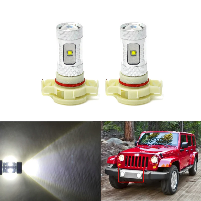 Direct Fit For Jeep Wrangler 2010 2017 Front Led Fog Light