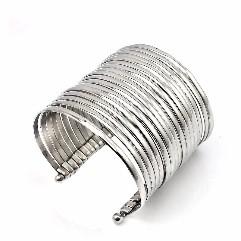 Big Design Cuff Bangles for Men Women Fashion Stainless Steel Bracelet Pulseira Feminina Luxury Halloween Present 4