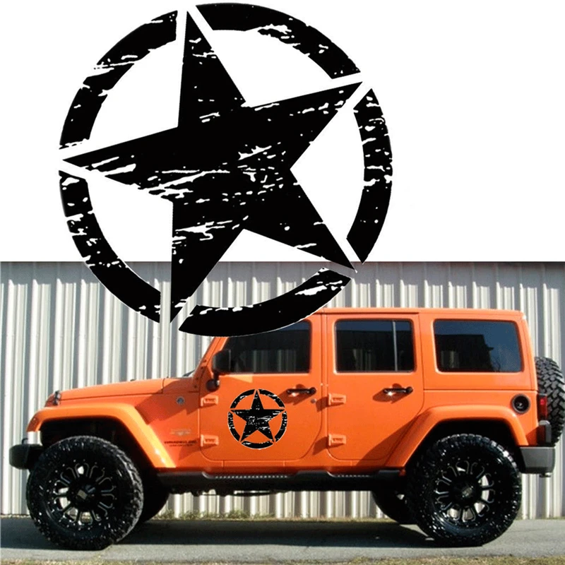 

Fashion 20 Inch Car ARMY Star Graphic Decals Jeep Automobiles Stickers Vinyl Styling Fashion Unique Design Exterior Accessories