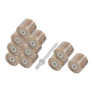 

12 x 14 x 3mm 120-Grit Brush Grinding Tool Flap Wheel (10 Pieces)