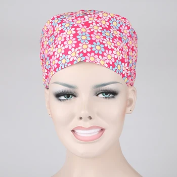 

unisex medical scrub caps in pink with M