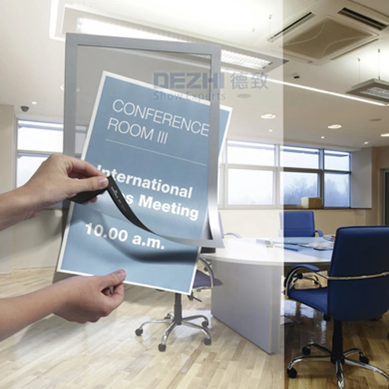 Dezhi A6 A5 A4 Pvc Magnetic Office Indoor Wall Mount Sign Holder