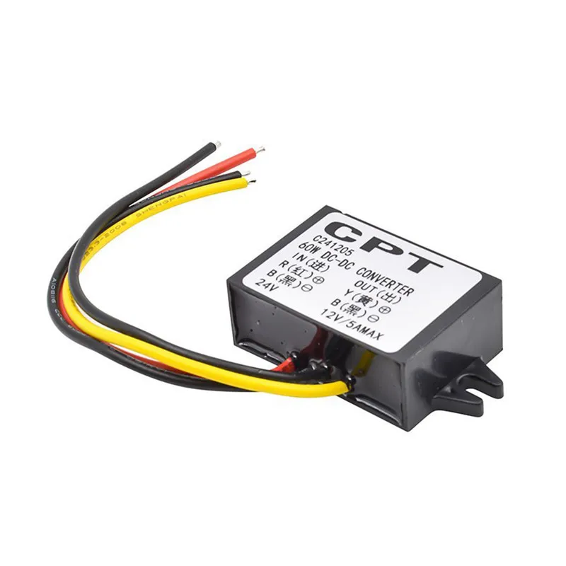 

New 24V to 12V 5A 60W Car Power Converter DC-DC Audio Power Transformer Auto Car Styling Auto Accessories Motorcycle Camping Hot