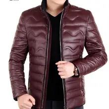 S-4XL Лидер продаж г. зимние для мужчин Досуг Мода белая утка подпушка Короткие Тонкий пуховое пальто