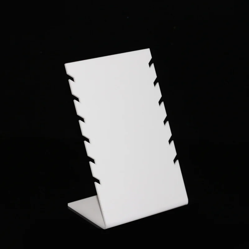 

White Acrylic Plexiglass Necklace Jewelry Stand Rack Countertop Display Easel