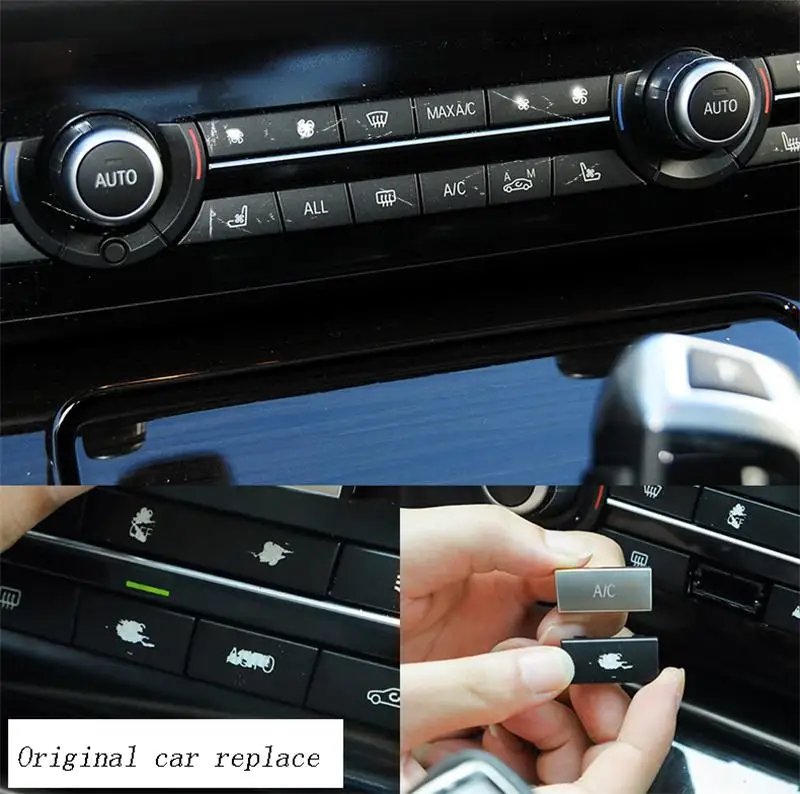 Автомобильный Стайлинг интерьерные кнопки наклейки Чехлы мультимедиа кондиционер CD панель накладка для BMW 5 серии f10 f18 авто аксессуары