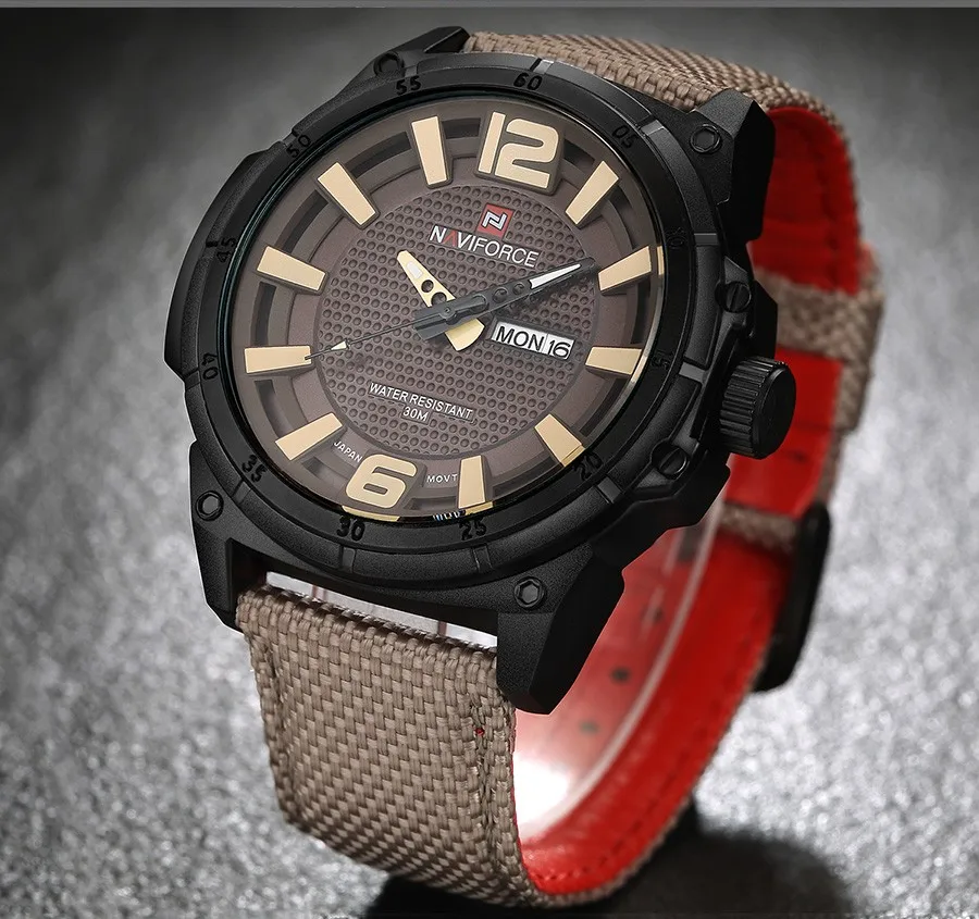 NAVIFORCE мужские часы Топ люксовый бренд мужские спортивные военные кожаные водонепроницаемые наручные часы Мужские кварцевые часы Relogio Masculino