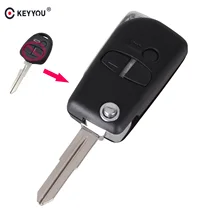 Keyyou изменение 3 кнопки флип складной дистанционного ключа автомобиля чехла для Mitsubishi Lancer Outlander режиссерский правой лопатки