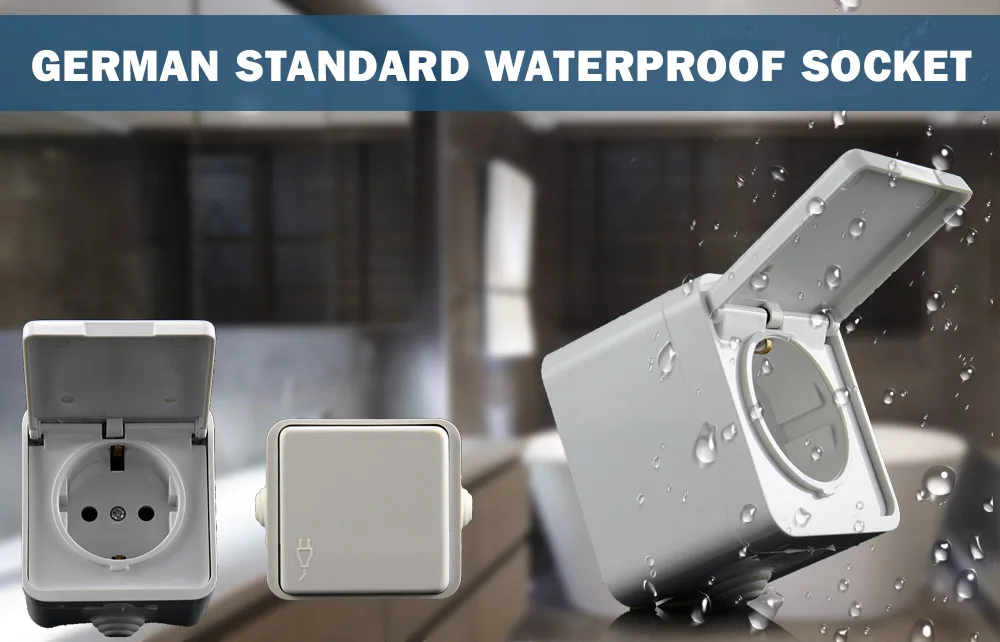 tomada de saída de energia padrão prova brilhante ao ar soquete de parede