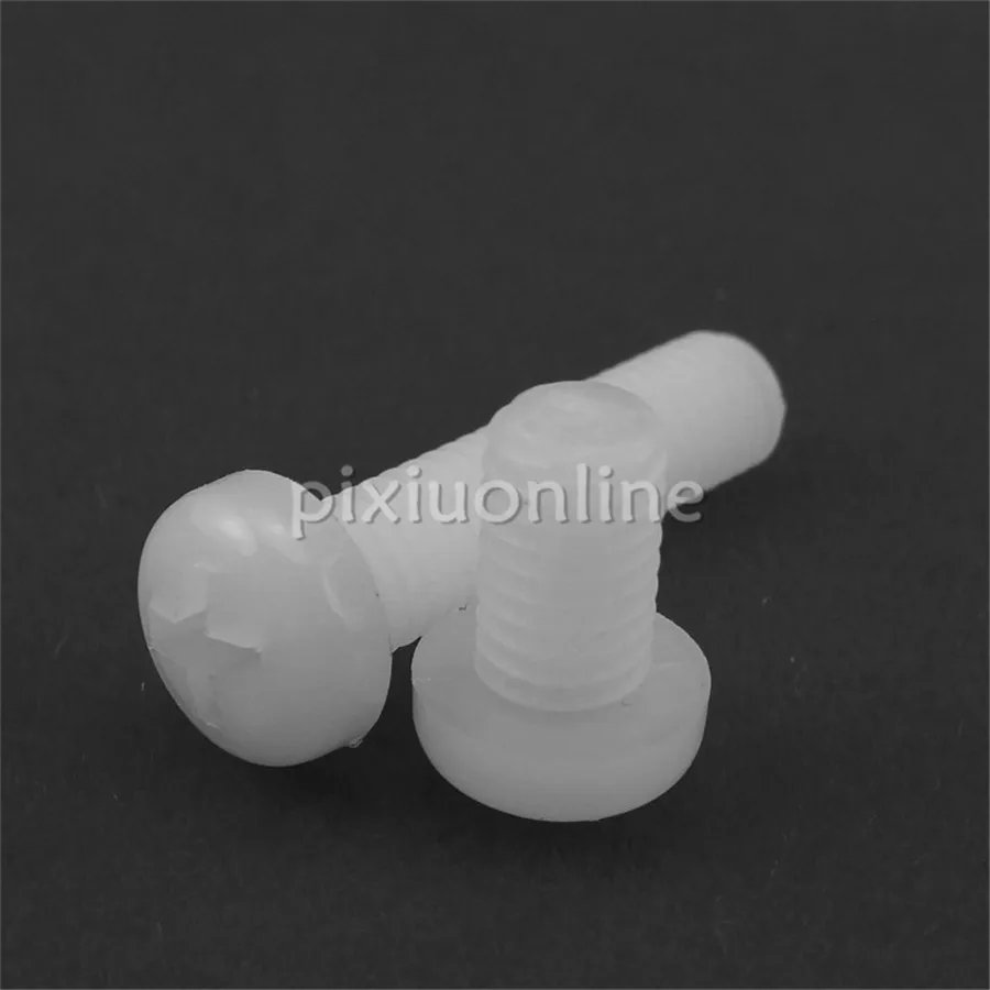 50pcs/lot YT432X Nylon Material M4 Standard Round Head Philips Head Cross Bolts Drop Shipping France Italy