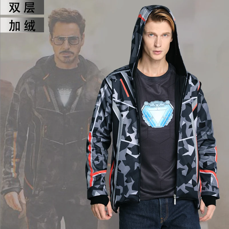 

Avengers Infinity War Ironman Tony Stark Jacket Cosplay Adult Costume Hooded Jacket