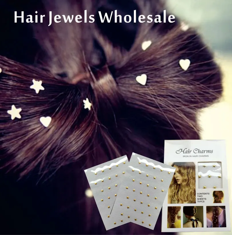 

WHOLESALE Hair Jewel Sticker, Charmsies Hair Tattoo You can Pick from Star Heart Rhombus Square Crystals or Gems Sticker