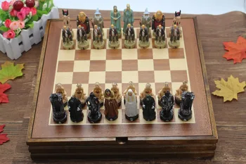 

Chess Set Resin 36*36*6 CM Child Game Lord of the Rings Series Mold Classic International Chess Set Cartoon Chess Set Board Game