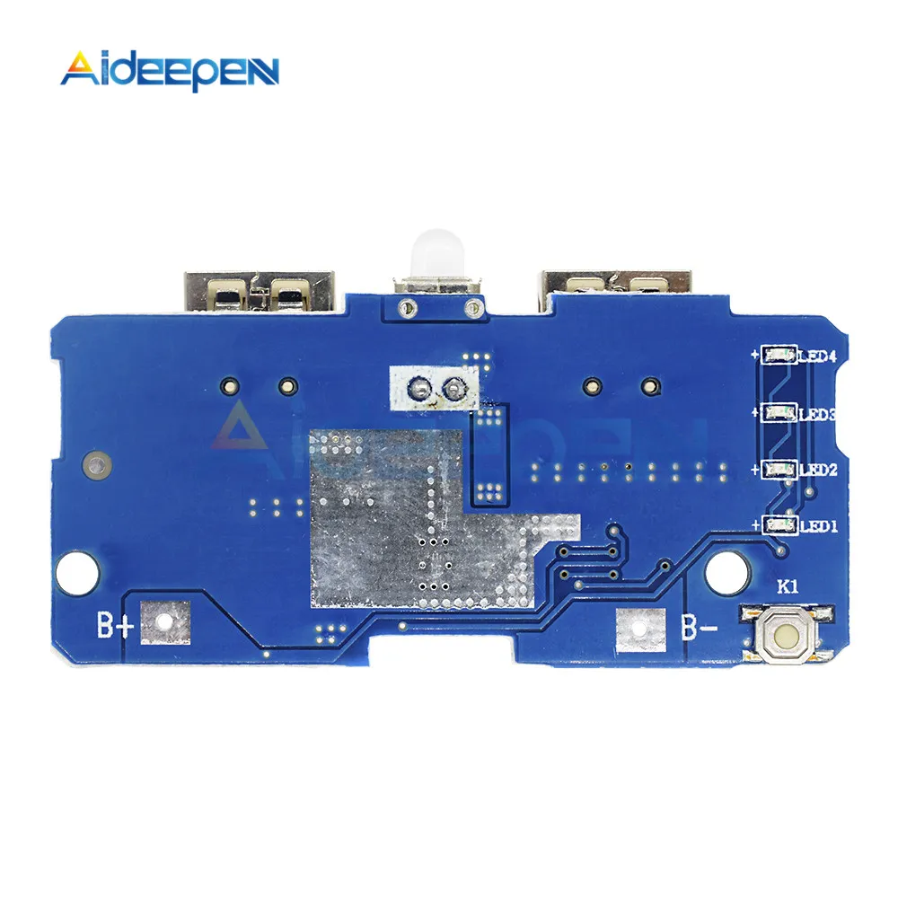 5V 2A Мобильный Внешний аккумулятор зарядное устройство модуль двойной USB выход повышающий преобразователь Повышающий зарядная плата с индикатором светильник