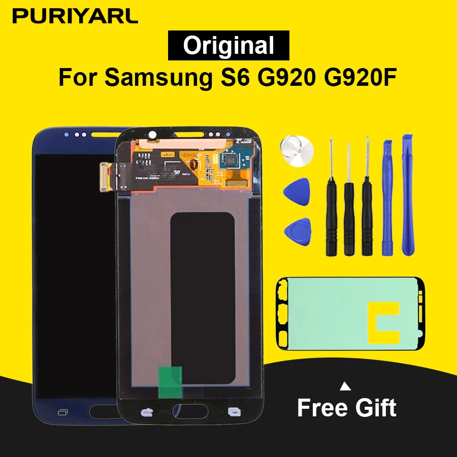 

Original Pantalla LCD For Samsung Galaxy S6 G920 G920F LCD Touch Screen Replacement For Samsung S6 Screen Display Super AMOLED