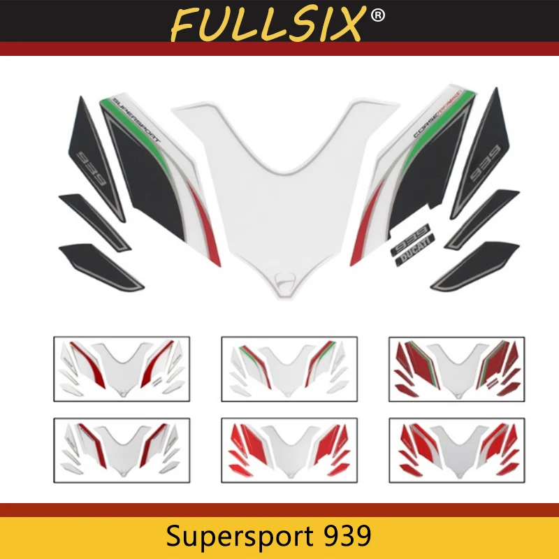 

For Ducati Supersport 939 2016 2017 Motorcycle Front and Rear Fairing Head Sticker 3D Gel Protector Tank