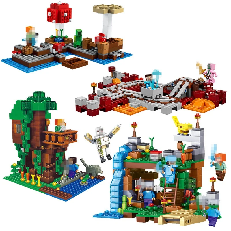 Minecraft Tree House Village Farm Chicken Coop Model Building Kits