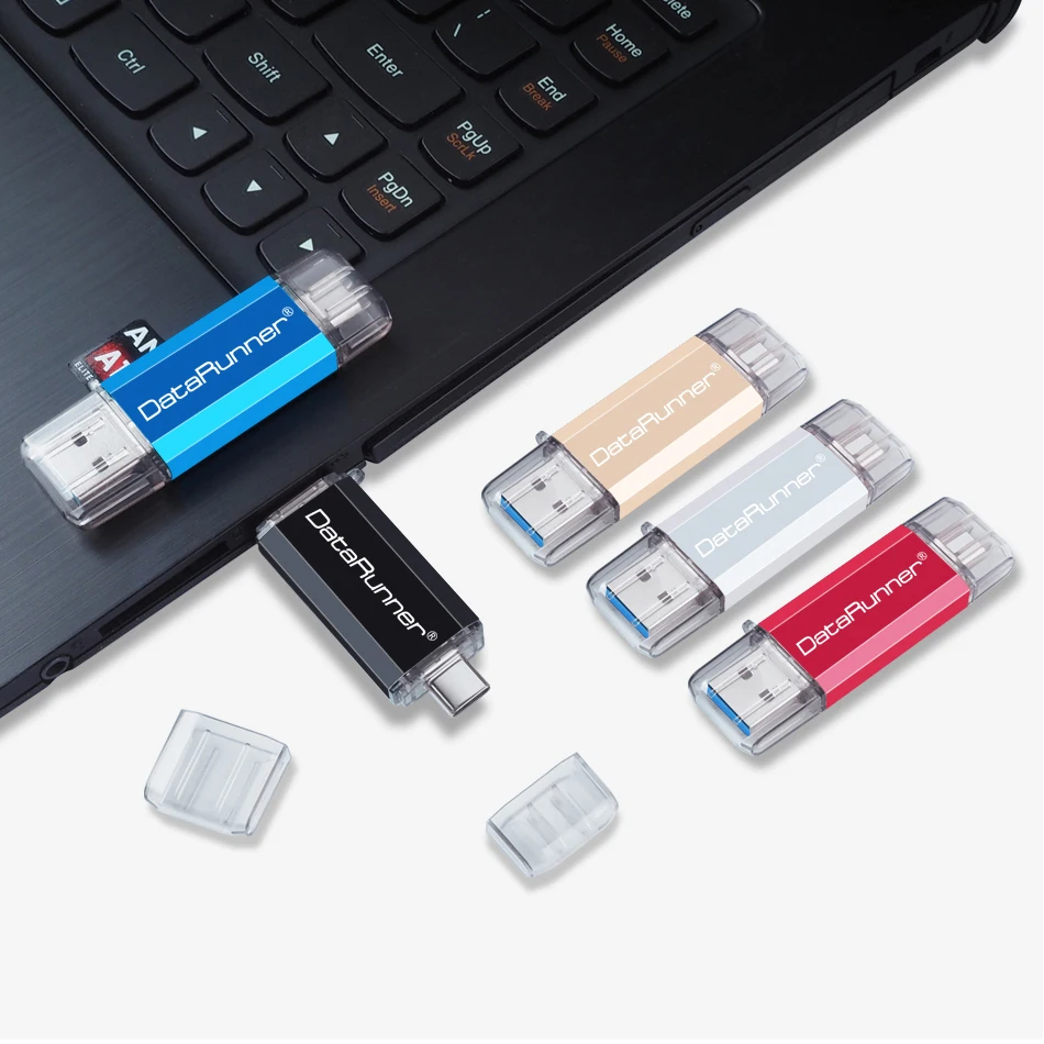 New DataRunner Type C OTG USB Flash Drive 32GB Usb Stick 3.0 Pen Drive 128GB 64GB 16GB Flash Disk Pendrive for Type-C SmartPhone