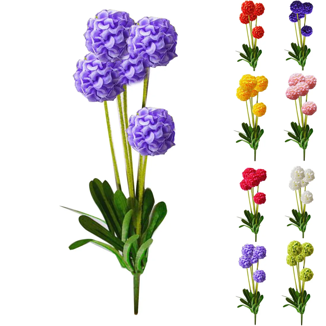 High Quality European Country Style 5 Heads Small Hydrangea Artificial Flowers Lavender Flower 