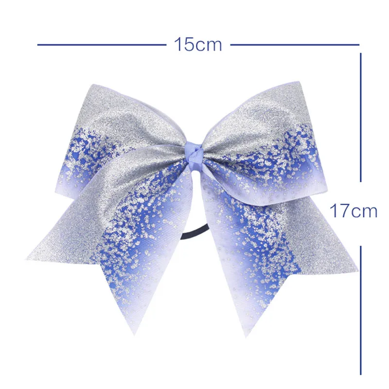 المهنية المشجع hairbow الهتاف الانحناء فتاة التدرج 4 ألوان 15*17 سنتيمتر 3 أجزاء/وحدة