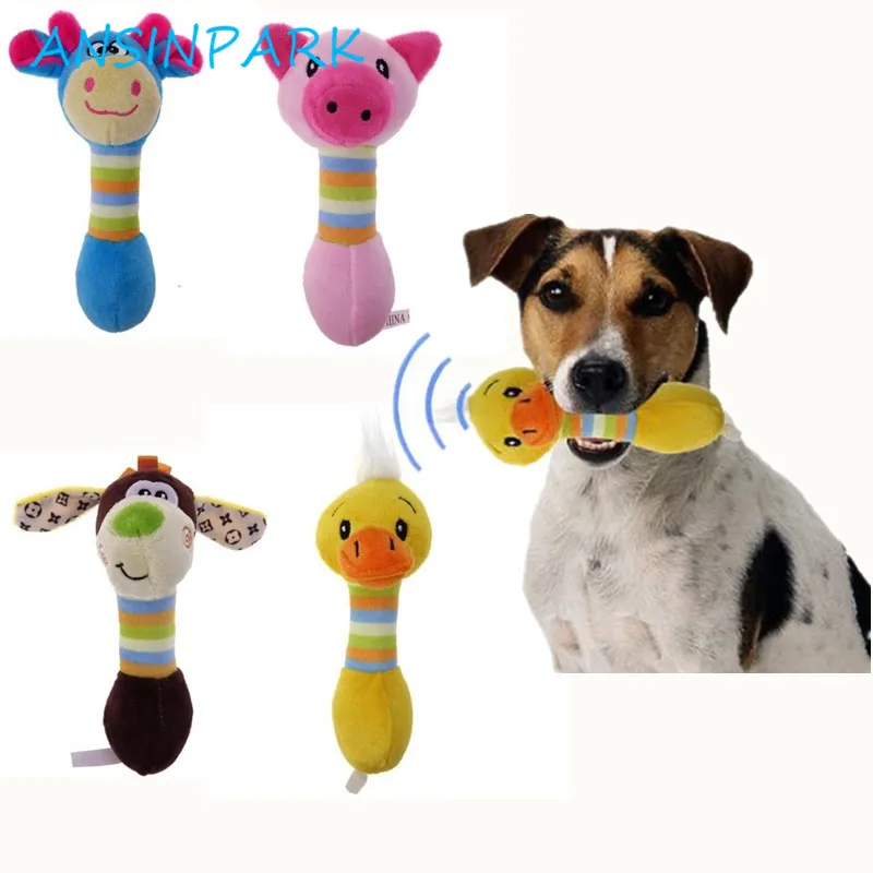 ANSINPARK домашние плюшевые игрушки для собак милые игрушки для собак жевательные игрушки животные будет собака кошка щенок игрушка Зут Утка Олень собака жевательный писк q666