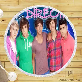 

Custom DIY Customized Microfiber Fabric one direction Round Beach Blanket Towel Printed on Demand 150cm #19-01-28-4-158