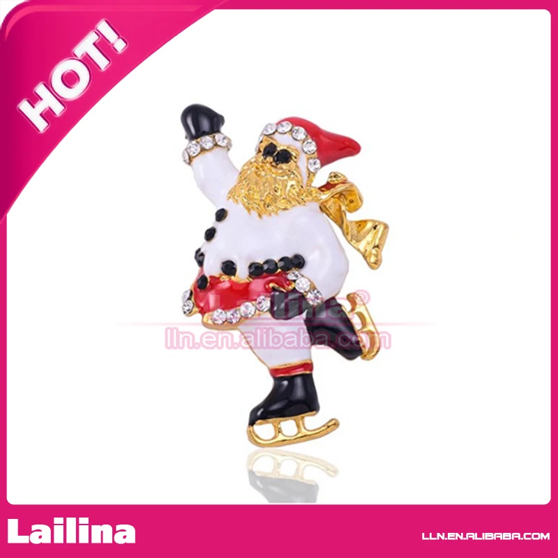 100 قطعة/الوحدة شحن مجاني سانتا كلوز بروش دبوس للحزب دعوى التزلج عيد 100 قطعة/الوحدة شحن مجاني سانتا كلوز بروش دبوس للحزب دعوى التزلج عيد