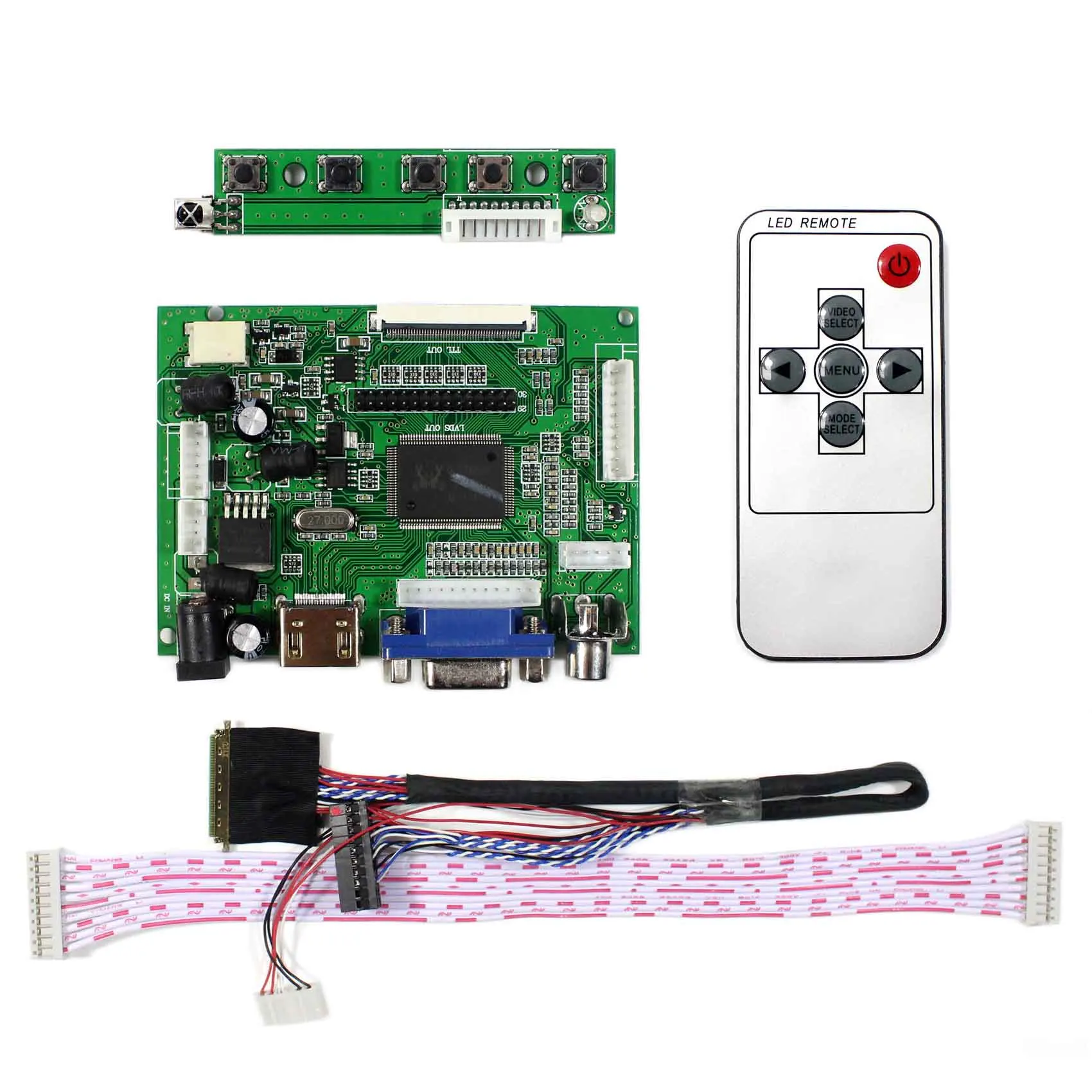 HDMI+VGA+2AV LCD Controller Board Work For 7inch 1280x800 N070ICG-LD1 40Pin LCD Screen