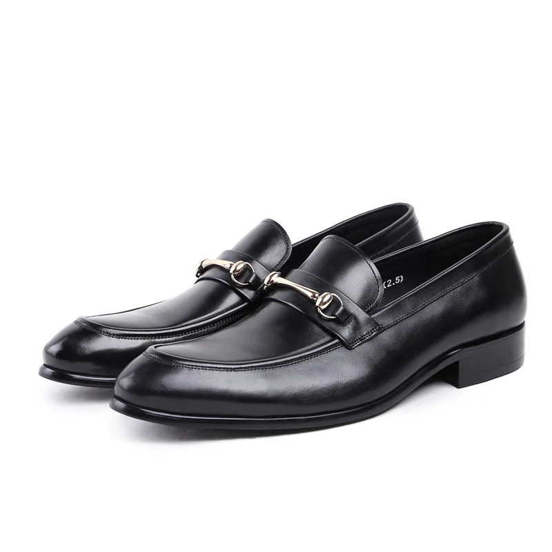 Модные черные/коричневые мужские летние лоферы; модельные туфли; повседневная обувь из натуральной кожи; мужские свадебные туфли с пряжкой