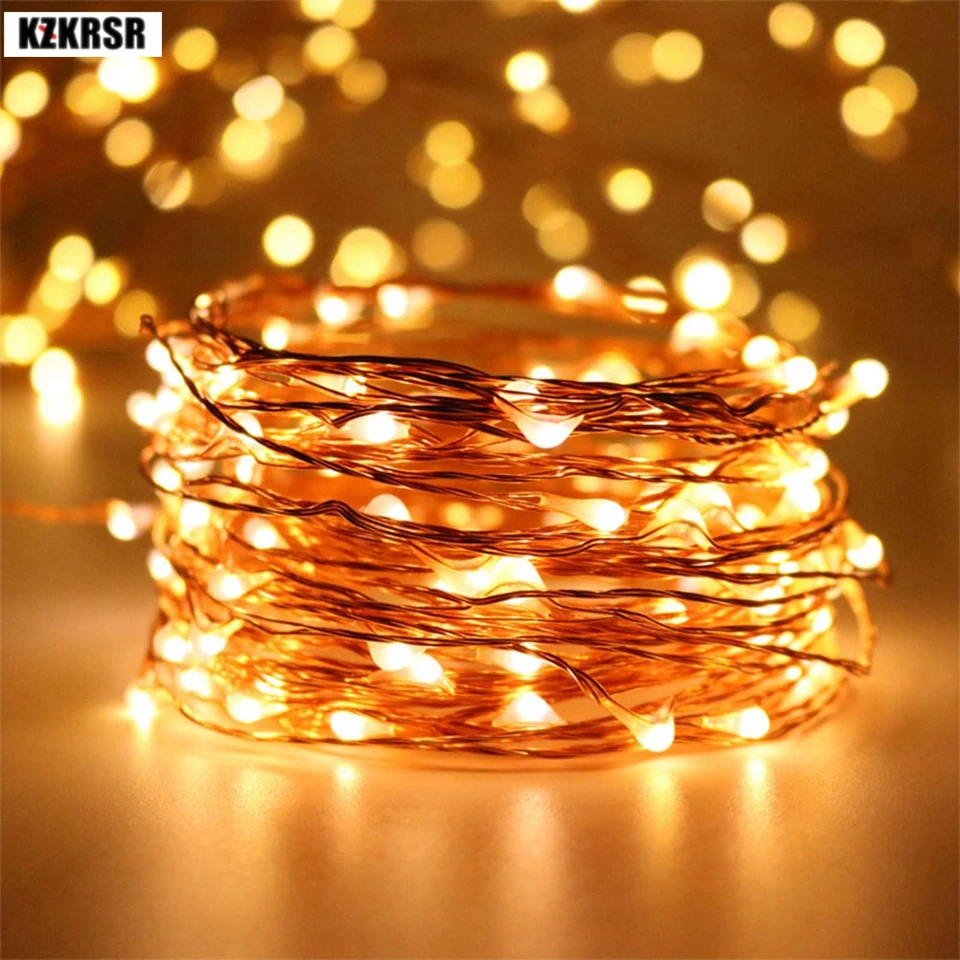 

DC12V 10M 20M 30M 50M Led Fairy string light Waterproof Silver copper wire Line Xmas Christmas festival wedding decoration light