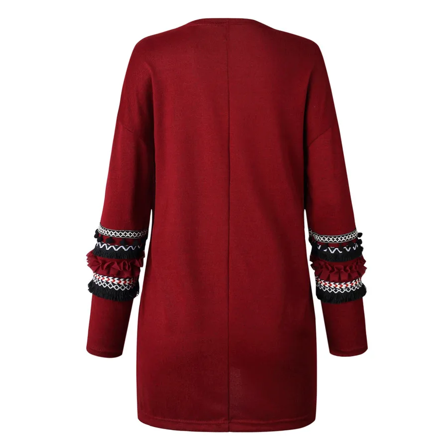 Gladiolus Fashion 2018 Autumn Winter Sweater Women Long Sleeve Double Pocket Patchwork Long Knitted Cardigan Women Sweater Coats (14)