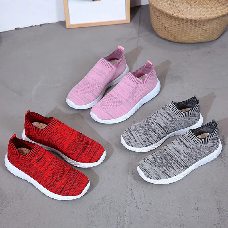 

Running Shoes Spring 2019 Air-permeable Flying Weaving Sports Women's Shoes Outdoor Slip-proof Light Fitness sneakers size35-43