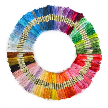 

100 pieces different color Cross stitch threads Floss Thread 8 meters Long 6 Strands cross stitch skeins Custom color