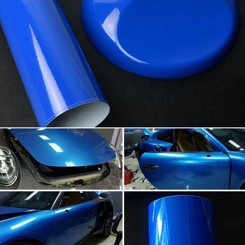 

Blue Car sticker Wrap Decal 30*150CM UV resistant Decoration Protective