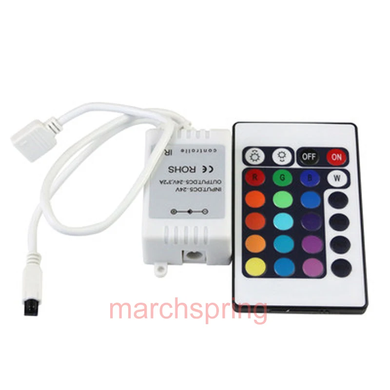 

RGB LED Strips Controller IR Remote,24key infrared controller for 5050/3528 LED