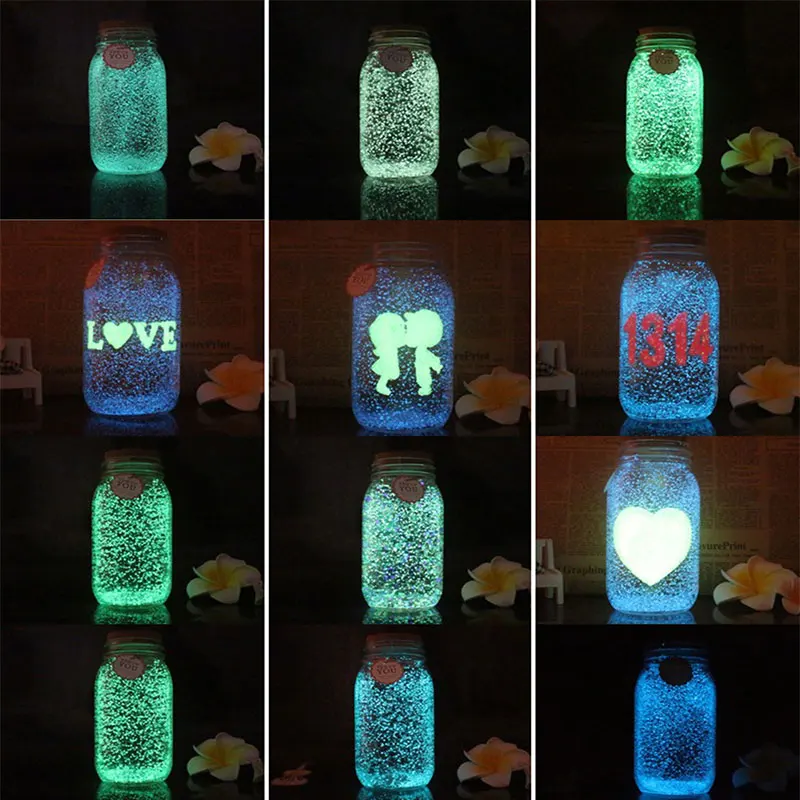 

New Style DIY Luminous Glow Gravel Noctilucent Sand Fish Tank Aquarium Fluorescent Particles Party Decoration For Wedding party