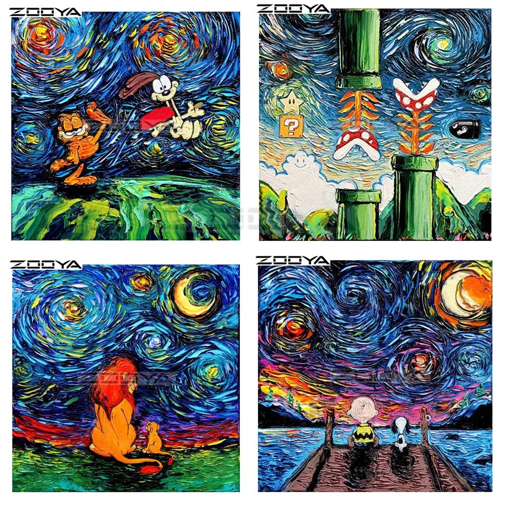 

ZOOYA 5D DIY Diamond Embroidery Abstract Landscape Cartoon Animal Series Diamond Painting Cross Stitch Mosaic Decoration CJ1117