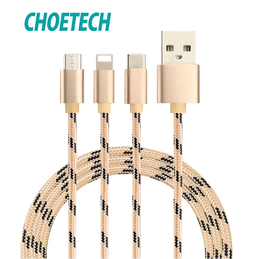 CHOETECH 3 in1 كابل يو اس بي متعددة 3A شحن نوع C المصغّر usb كابل الهاتف المحمول الكابلات ل فون XS ماكس سامسونج xiaomi CHOETECH 3 in1 كابل يو اس بي متعددة 3A شحن نوع C المصغّر usb كابل الهاتف المحمول الكابلات ل فون XS ماكس سامسونج xiaomi