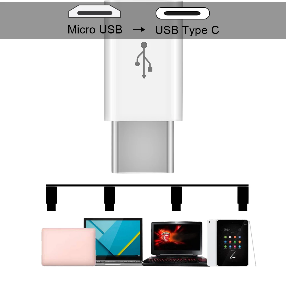 3 шт./лот Micro Usb для type-c Micro Usb-type c конвертер адаптер для huawei Macbook Oneplus Xiaomi зарядное устройство