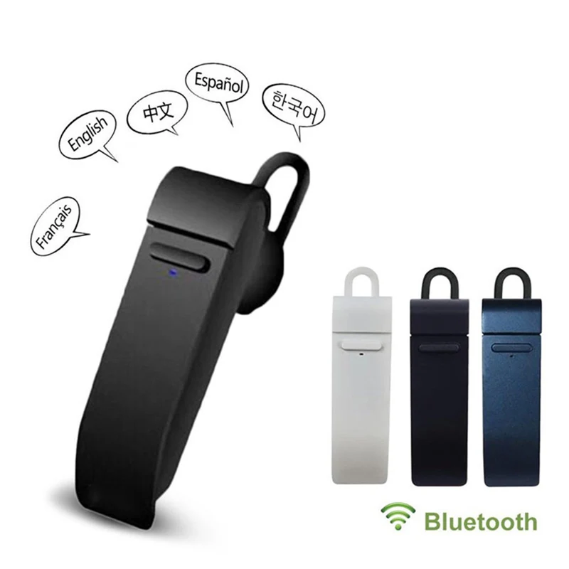 

Intelligent Bluetooth Earphone Real Time Translator Multi Languages Wireless Ear Hook Translation Device 2019 Best Selling