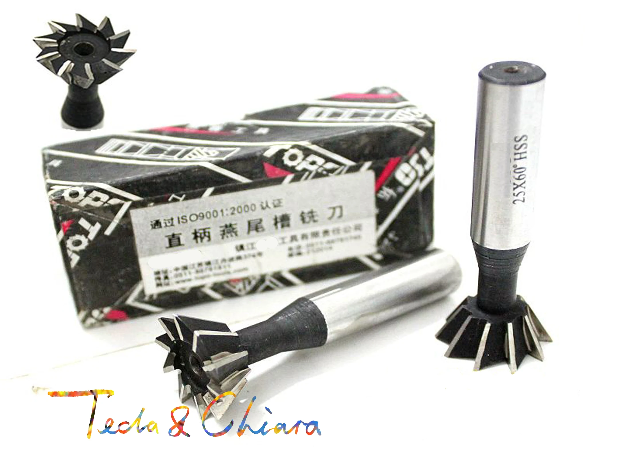 

30mm x 45 60 Degree High Quality Degree HSS Straight Shank Dovetail groove slot Cutter End Mill * 30 mm