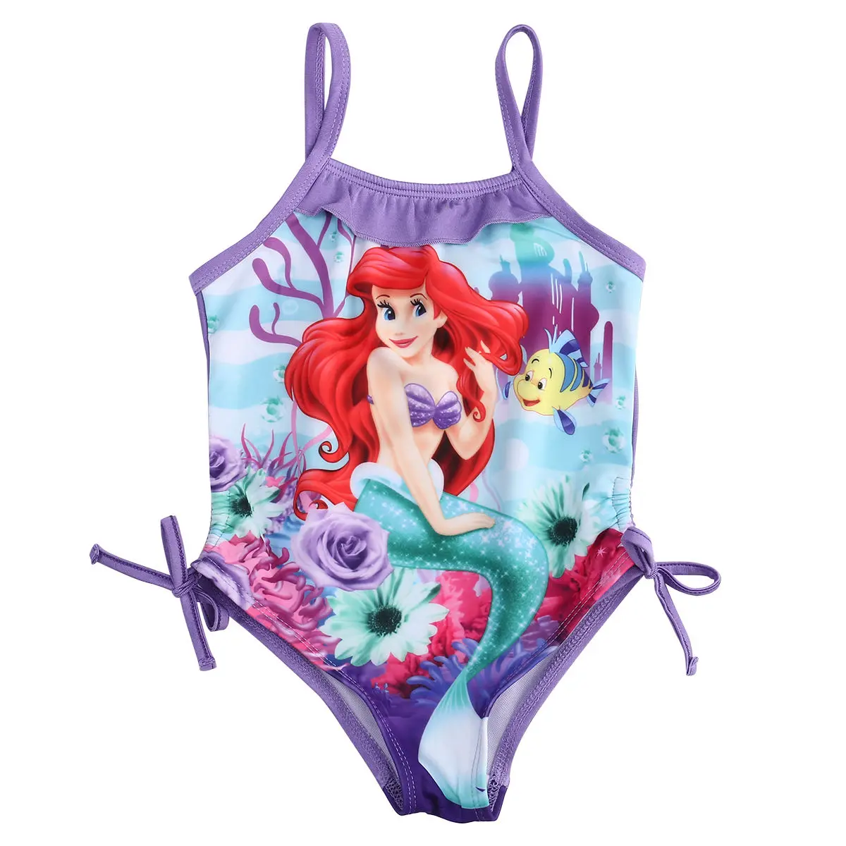 Baby Girls Little Mermaid Bikini Set Swimwear Summer Beach One Piece Swimsuit Bathing Suit Summer Kids Swimming Costumes