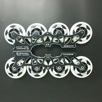 

HOOMORE Batman Inline Slalom Skate Base 4X80mm Compatible with 3X110mm Speed Skating Frame 90A 80mm Football ILQ-11 608 Bearing